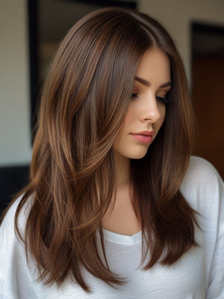 Frisur Damen lange Haare Stufenschnitt 1